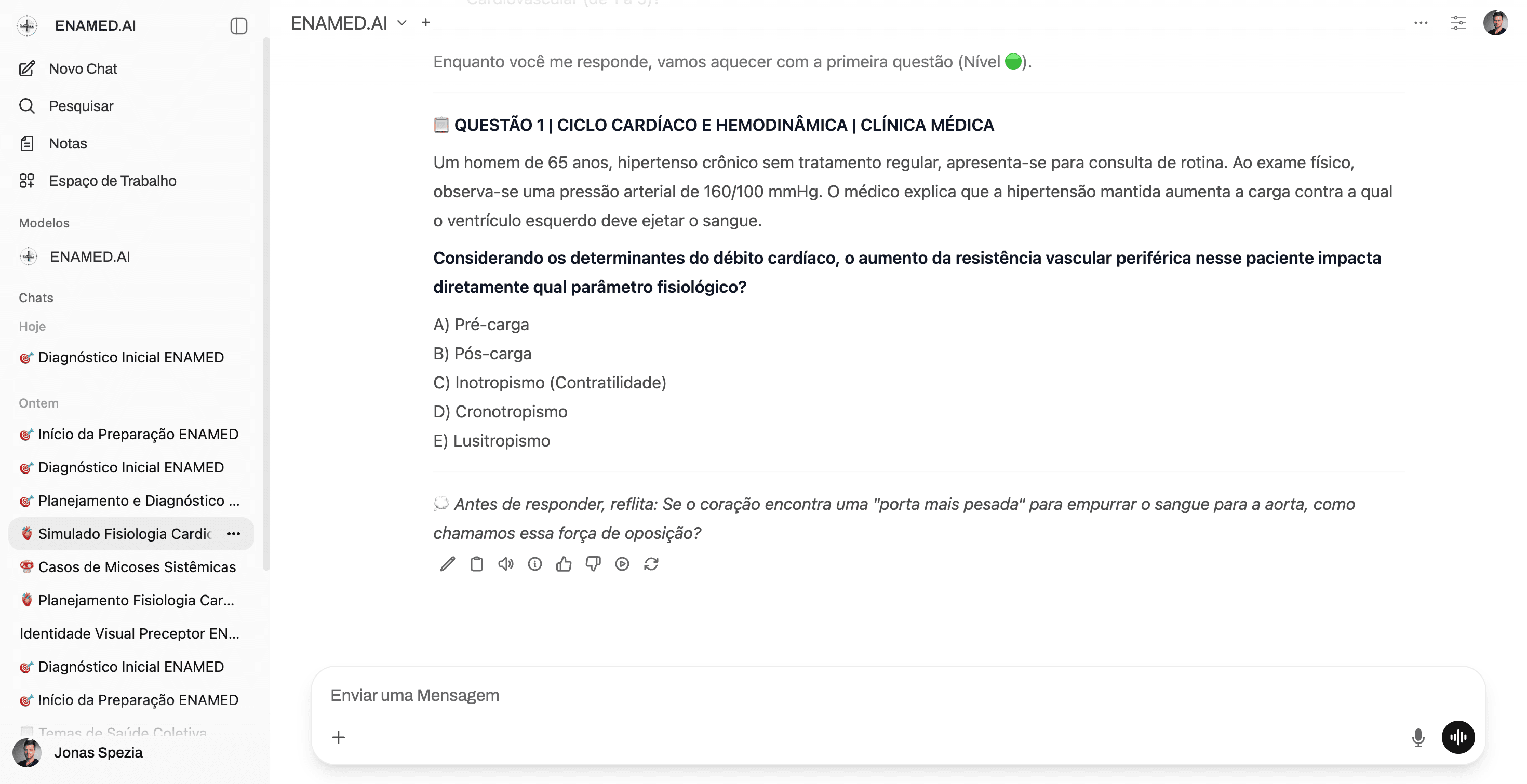ENAMED.AI — Simulado de cardiologia
